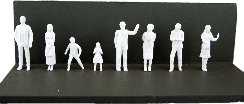 Koeido JB-50A 1/50 Scale Standing Figures (8 Figures)