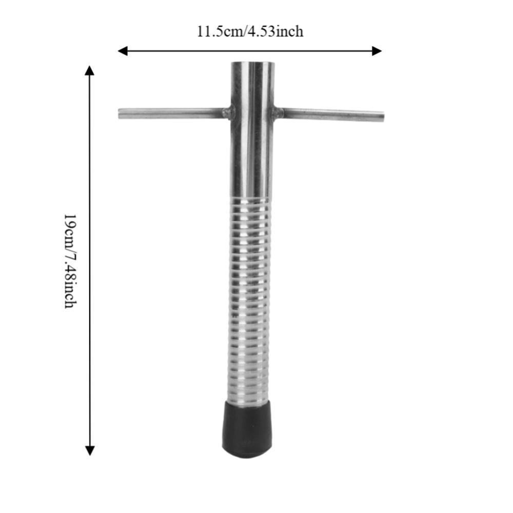 2PCS Stainless Steel Ice Augers Wearproof Ice Nail Portable Fishing Ice Drill  Outdoor Camping