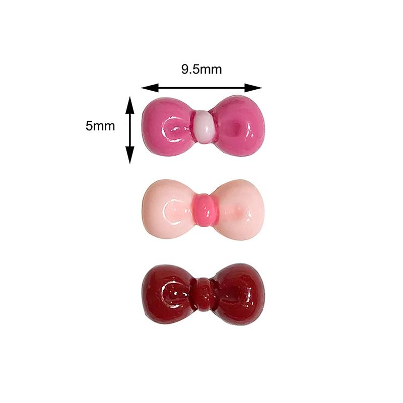 60/90/120 Pcs Resin Bow Nail Art Accessories Kawaii Girl Anime Cartoon Nails Assembly Diy Beauty Manicure Decor