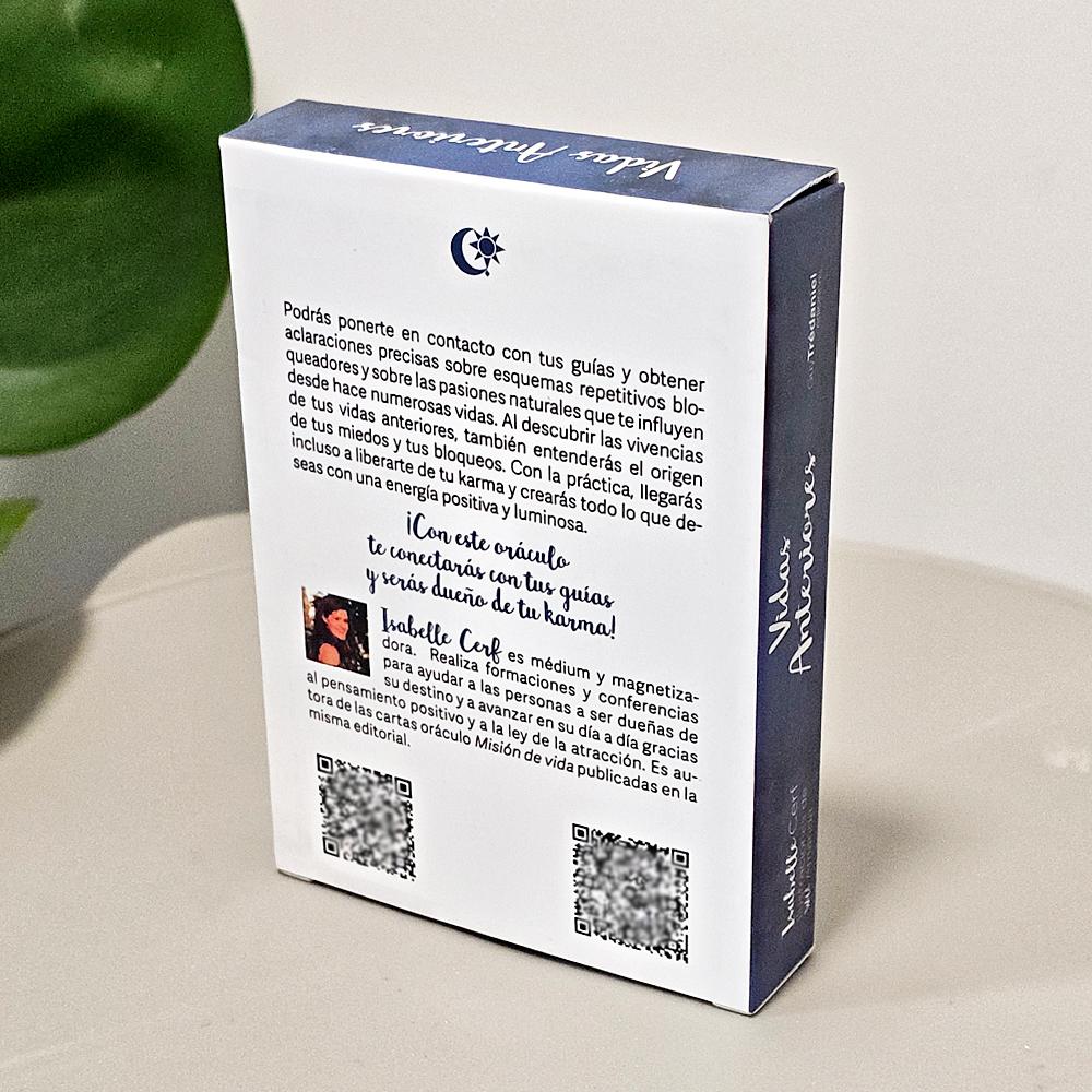 42 Pcs Vidas Anteriores Oracle Cards 10.5*7.5cm Spanish Edition, Past Lives Deck for Karma Soul Healing Double-Sided Embossed