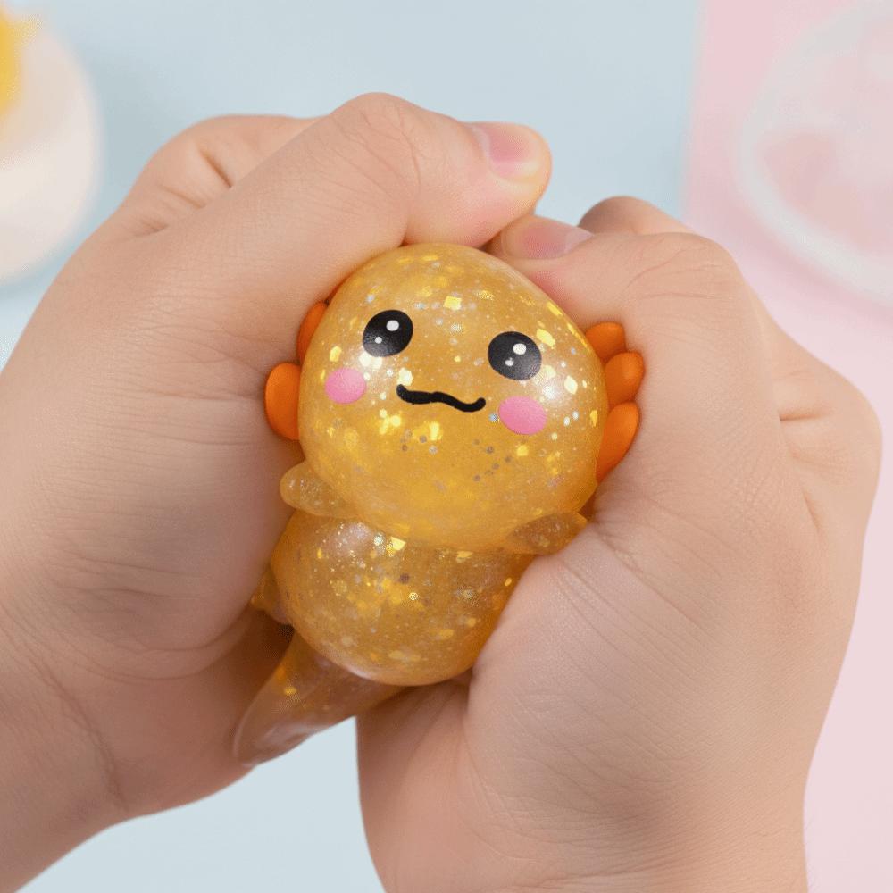 Lustiger Quetsch Salamander Squishy Spielzeug Langsam-Rückprall Dehnbar Axolotl Quetschspielzeug Fidget