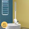 Wall-Mounted Toilet Brush Set with Base for Efficient Bathroom Cleaning