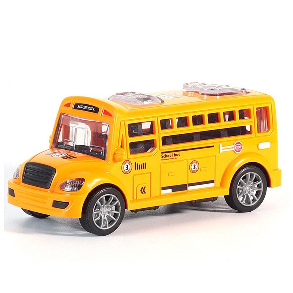 

Требуются батарейки Модель автомобиля с гладкой поверхностью Инерционная машинка Игрушка Детский подарок Мальчику Школьный автобус Кампусный автобус оранжевый