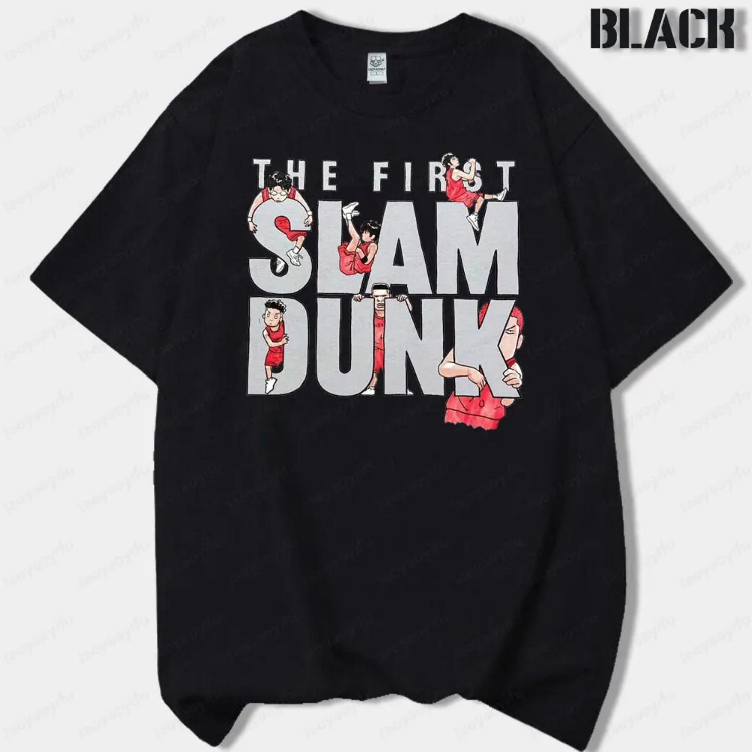 Футболка с принтом Slam Dunk Горячий Баскетбольный Аниме Энтузиасты Унисекс Топы Мужчины Женщины Мода Круглый Вырез Хлопковая Футболка S