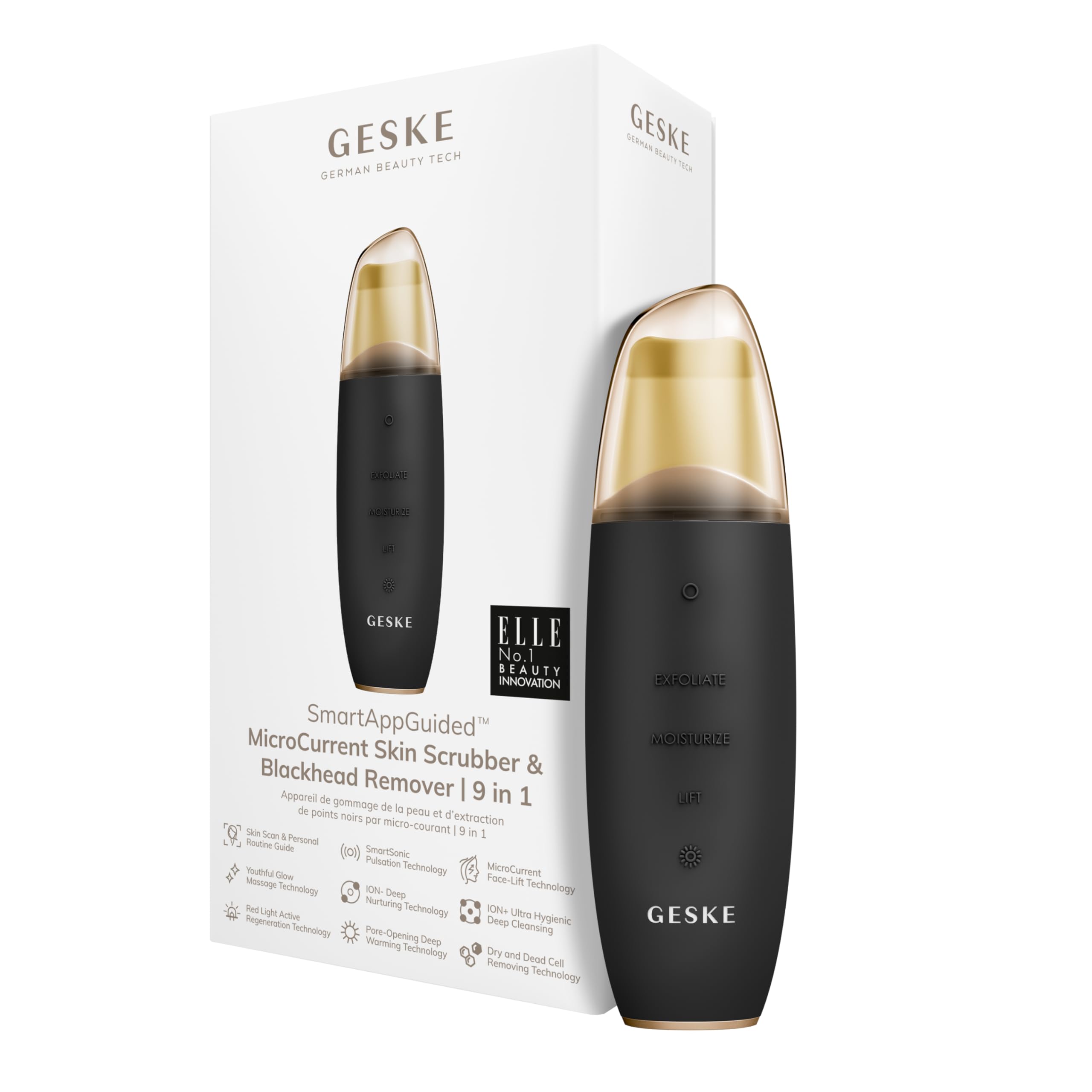 

GESKE MicroCurrent Skin Scrubber & Blackhead Remover 9 в 1 Микротоковая скраббер для кожи и удаления черных точек