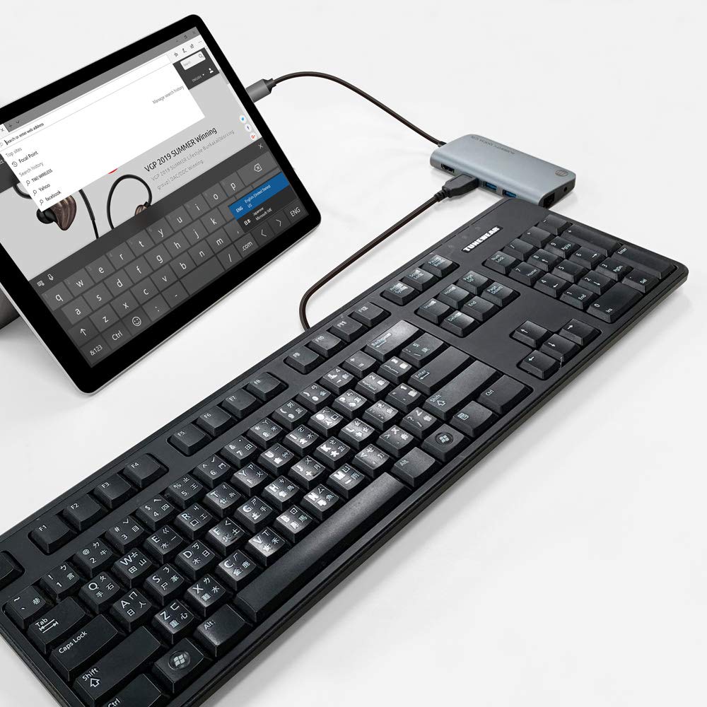 TUNEWEAR ALMIGHTY DOCK C3 Multi Hub Ethernet HDMI 4K PD Compatible Space Gray USB-C TUN-OT-000057