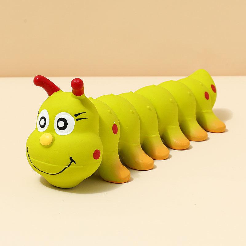 

Латексная игрушка-гусеница для питомца, медленно восстанавливающаяся, декомпрессионная, имитация гусеницы, звуковая игрушка для собак средних и крупных пород 25.5*9cm жёлтый
