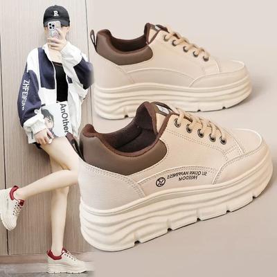 Women Shoes Trend Woman Chunky Sneakers Korea Hidden Increase Thickess Shoes Outdoor Breathable Comfortable Casual Shoes