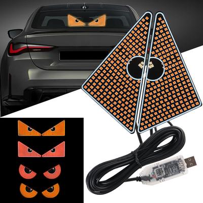 Flashing LED Decoration Light LED Signal Lights Panel Devil Eyes Light For Car Windshield USB Car Windshield Glow Flexible LED