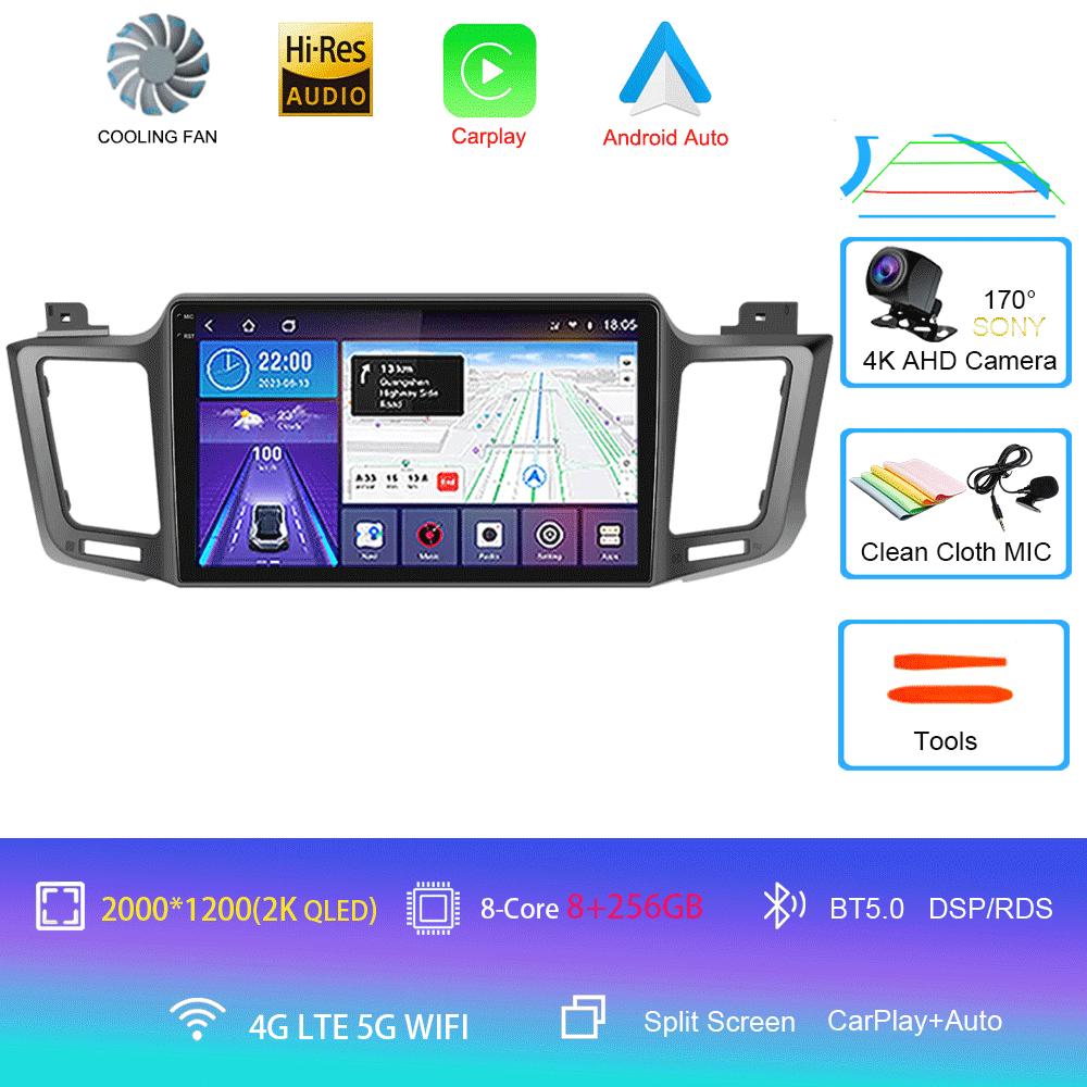 Android 14 Car Radio For Toyota RAV4 RAV 4 2013 - 2017 Multimedia Video Player 4G Carplay GPS Stereo Head Unit Auto