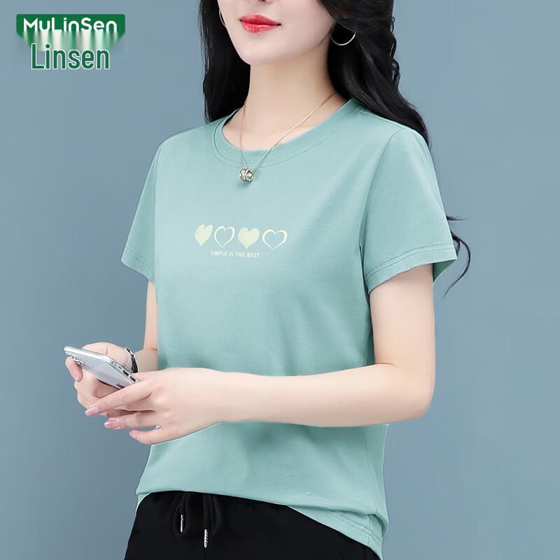 MULINSEN Women's 2026 Summer Pure Cotton Casual T-shirt