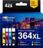 Ink Cartridges 364 XL - HOME FIT TRAINING - Compatible HP - 4 Colors - 800 Pages Black - 750 Pages Color