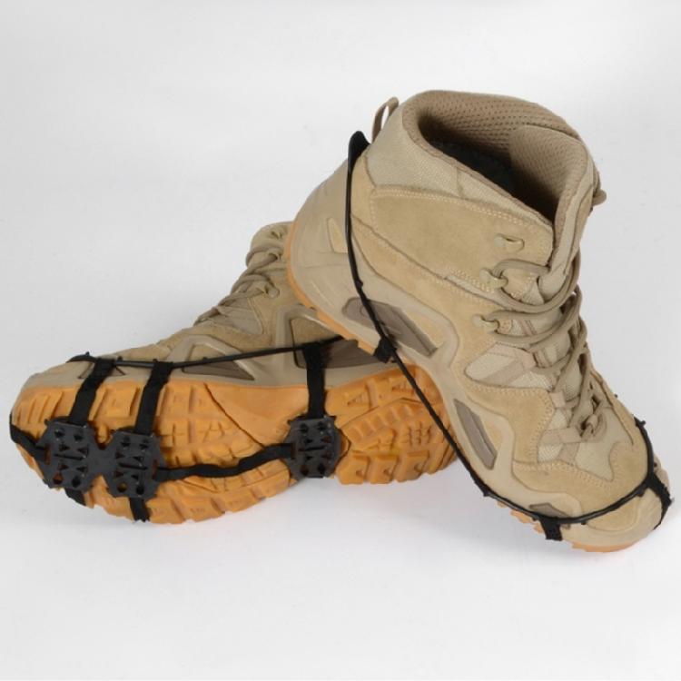 Antislip Ice Shoe Crampons with Spikes for Winter Outdoor and Skiing, 24 Teeth Ice Snow Spikes Grip for Boot and Shoe