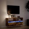 Vidaxl Ścienna Szafka Tv Z Led, Przydymiony Dąb, 100X31X45 Cm