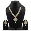 Fashion Jewellery Gold Plated Kundan Fancy Party Wear Necklace Traditional Jewellery Set with Earring for Women and Girls