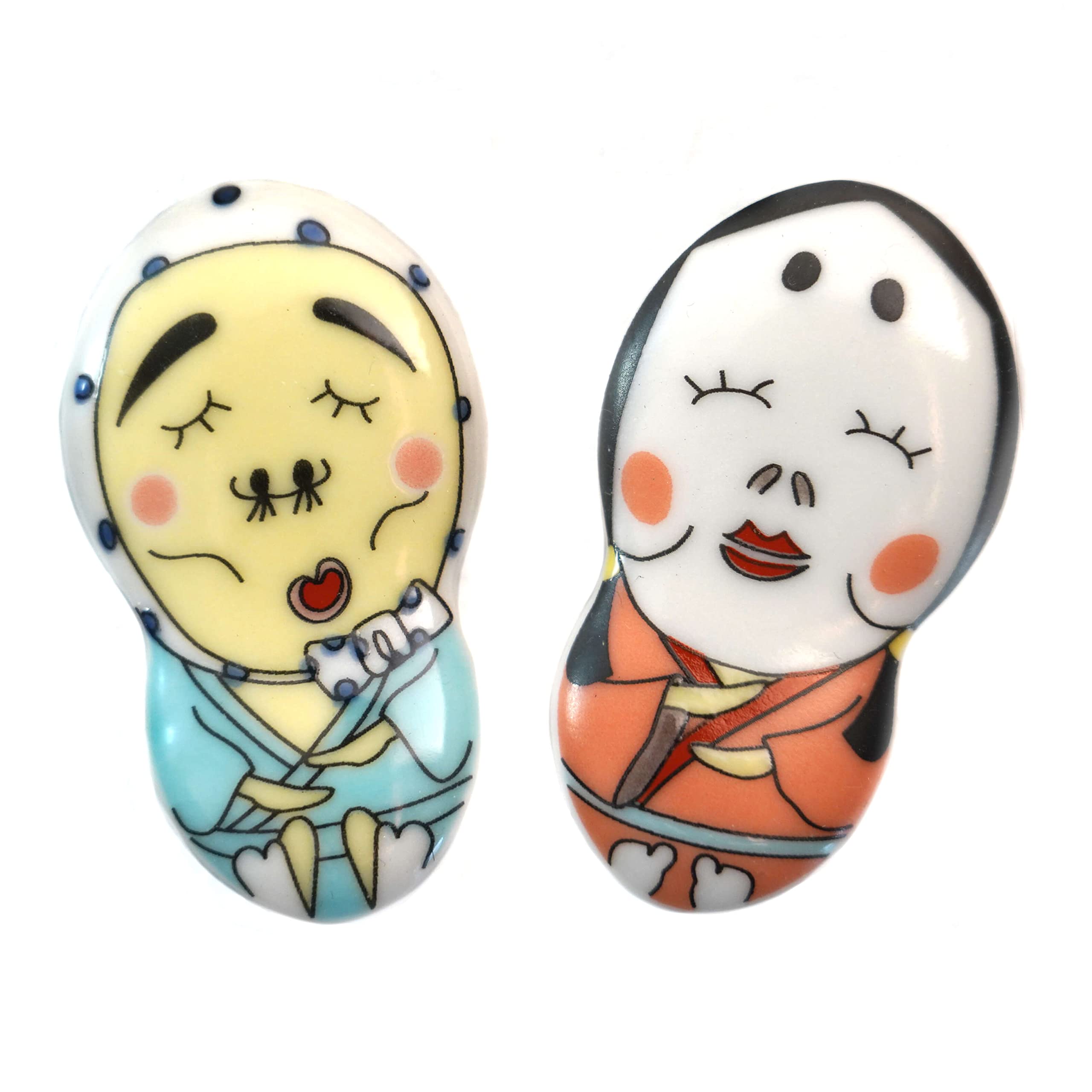 

Набор палочек для еды Tubbies Kutani Family с дизайнами Хёттоко и Окамэ Подставки, Посуда, Веселье, Гармония, 2,