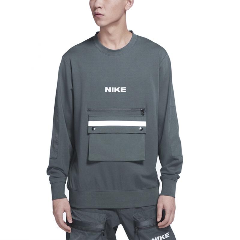 Nike Sportswear City Made Sports Causual Reflective Big Pocket Round Collar Male Grey Gray Men's DA0070-068