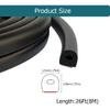 D Shape EPDM Foam Rubber Seal with Tape, Self-Adhesive Rubber Weather Stripping for Boat, Auto, RV, Marine, Garage Doors/Window and More, W:0.5";