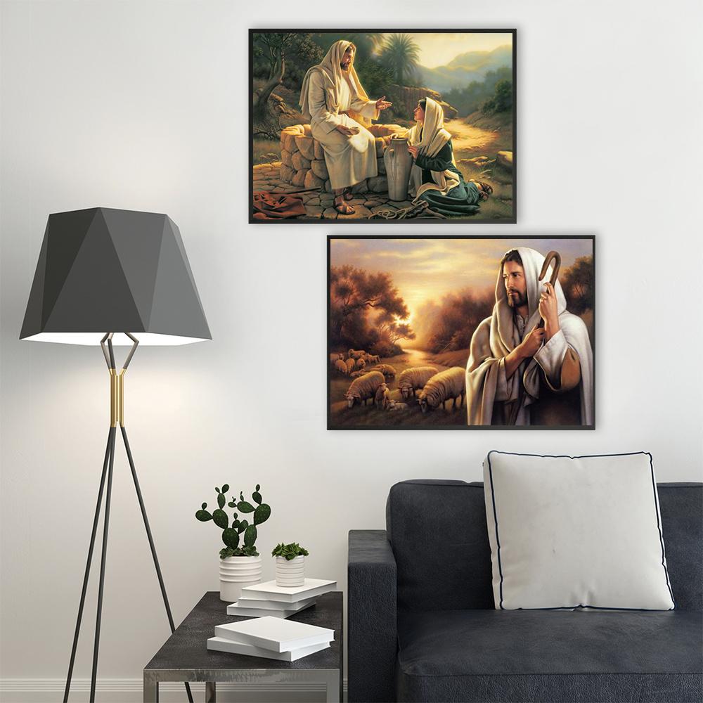 Jesus Series Christ Religious Belief Canvas Painting Posters and Prints Wall Art Pictures for Living Room Home Decoration