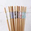 5Pairs Marbling Anti-skid Gift Rice Chopsticks Dinnerware Set Tableware Kitchen Supplies