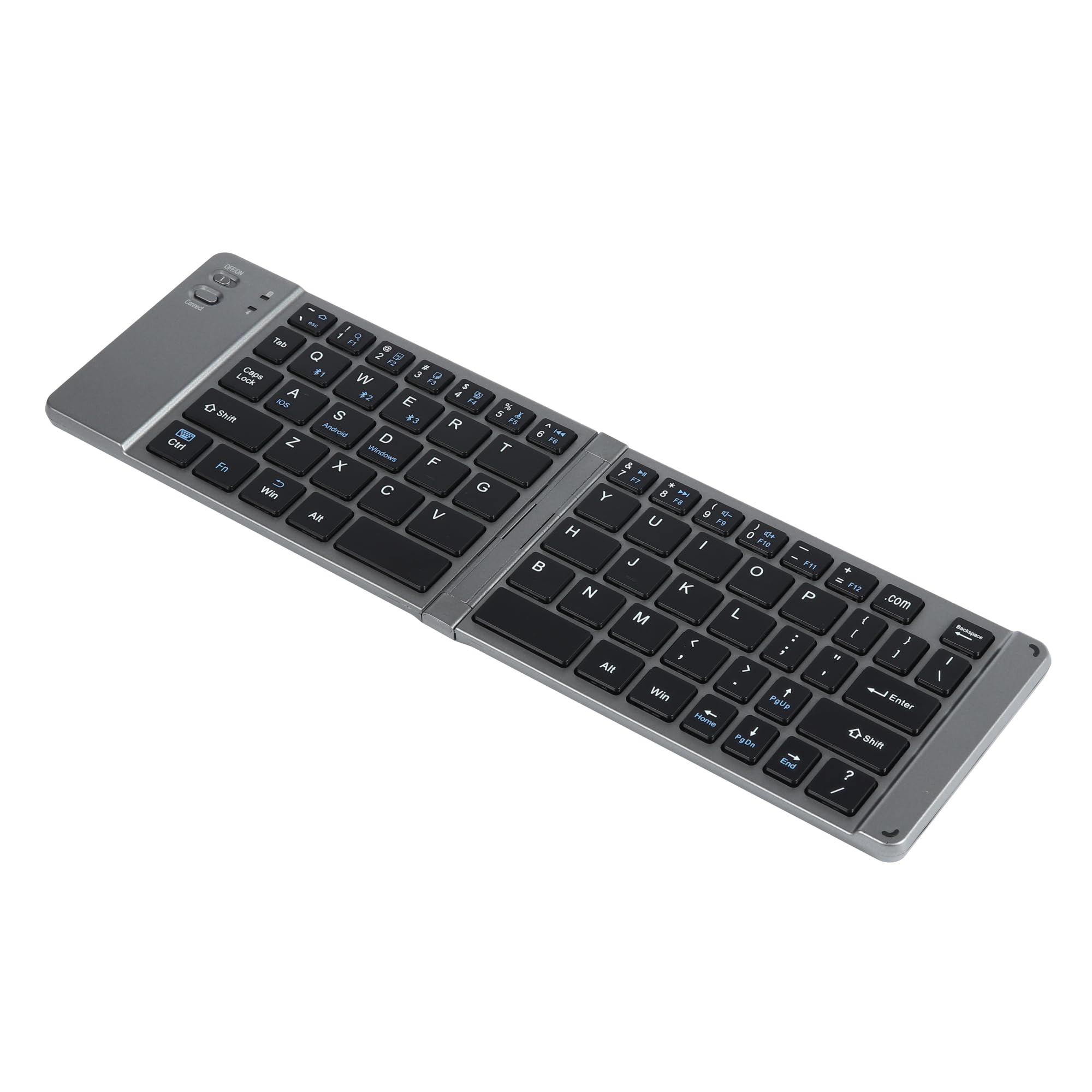 

Foldable Wireless Bluetooth Keyboard, Ultra-Lightweight, Slim, Portable, English Layout, 3-Device Switching, Type-C Rechargeable, Compatible with