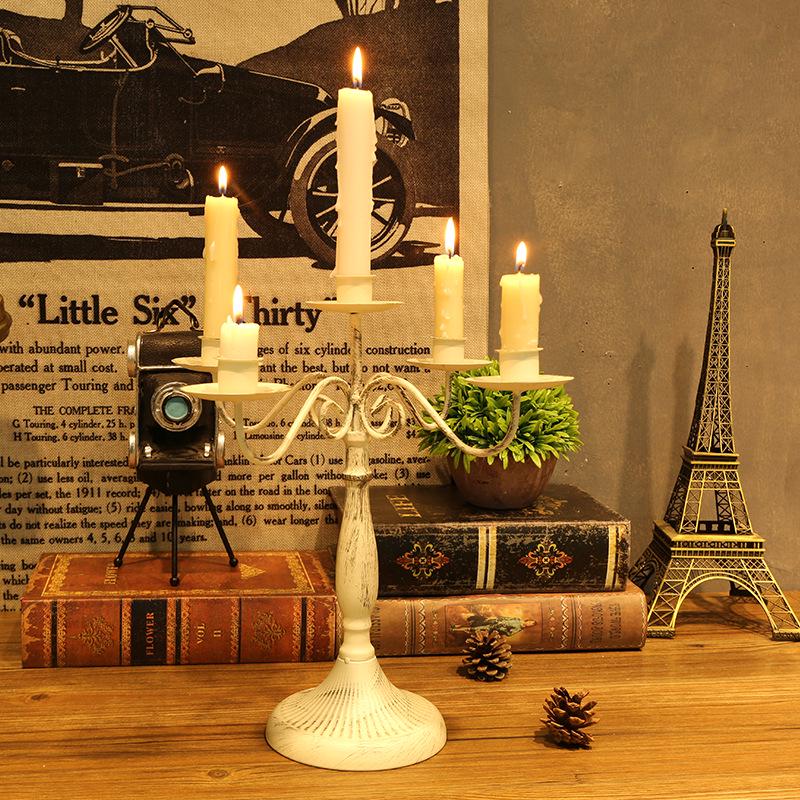 Nordic Romantic Candlelight Dinner Table Decorations: Modern Minimalist Light Luxury Candlestick Ornaments