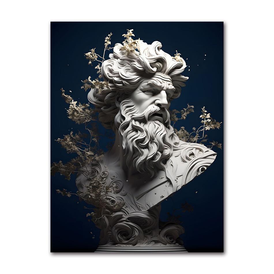 David Sculpture Lion  Marcus Aurelius Sculpture Lady Justice Posters Canvas Painting Print Wall Art Aesthetic Home Decor Cuadros 21X30CMNo Framed