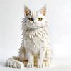 Realistisches Maine Coon Katze Bausteine Set DIY Zusammenbau Tier Modell Kreative Haus Schreibtisch Dekoration Haustier Sammlung Geschenke