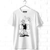 Popeye The Sailorman Whistling & Walking Men's T Shirt Vintage Cartoon White Top