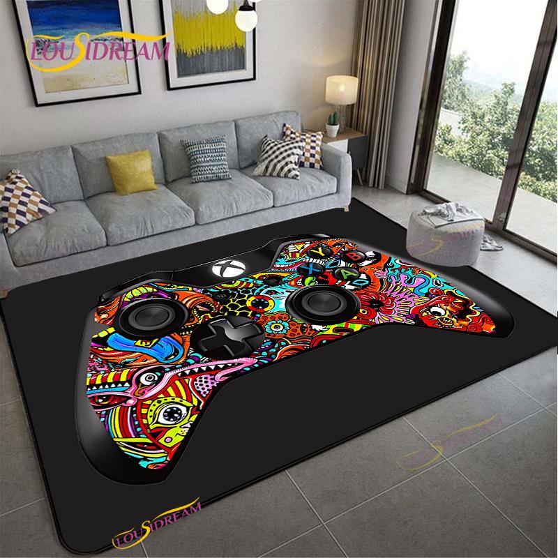 Anime Gamer Game Controller Rug Kids Play Carpet Living Room Bedroom Door Non-slip Mat Photography Props Birthday Gift Alfombra