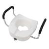 Toilet Seat Riser with Adjustable Removable Padded Arms and Fixed Lock High Load Bearing Raised