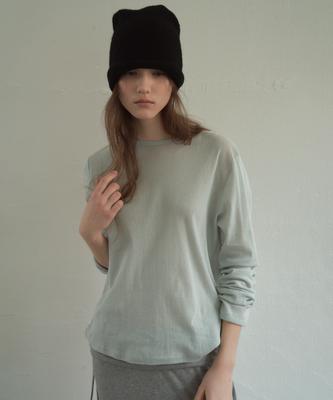 CITTA Solid Mesh Long Sleeve_Ctt327 (Pale Blue)