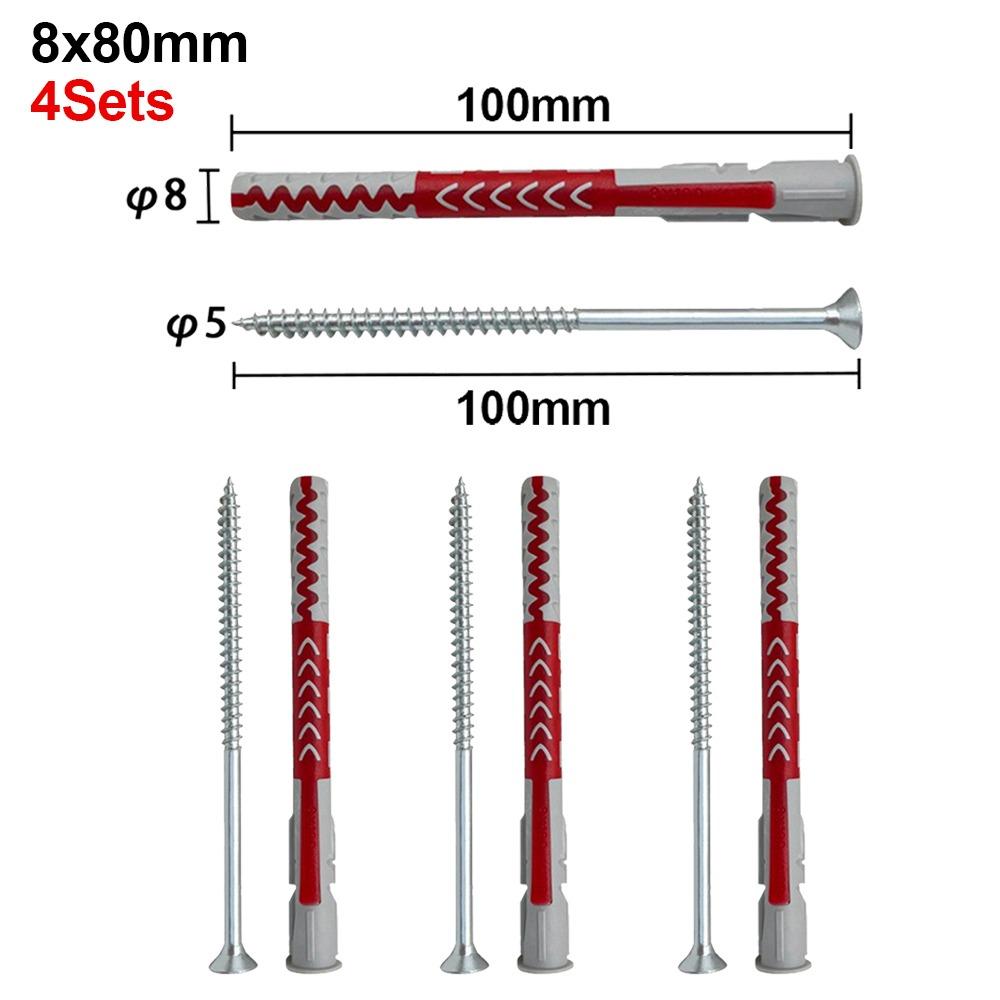 4Sets Plastic Nylon Wall Anchor Two-Color Drywall Drilling Plug  for Home Decoration Engineering