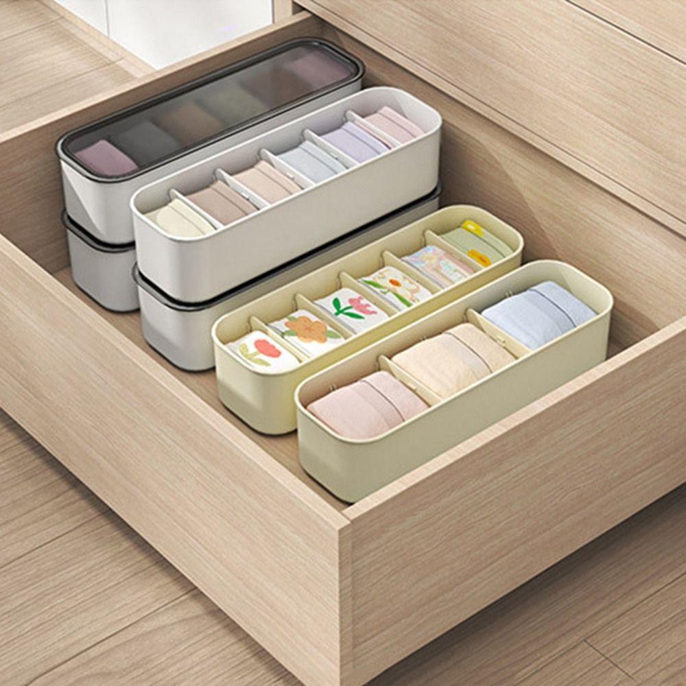 

Plastic Underwear Panties Storage Box Dustproof Sundries Storage Box Closet Organizer for Home