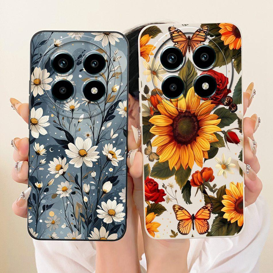 For Realme 13 Pro 13Pro+ Cute Cat Flower Cartoon Phone Case For Realme 13Pro Plus 5G Shockproof Soft Silicone Covers Bumpers