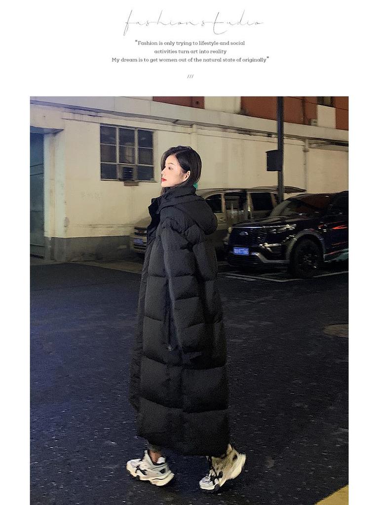 Korean Style Oversized Long Down Cotton Coat - 2022 Winter Women's Outerwear