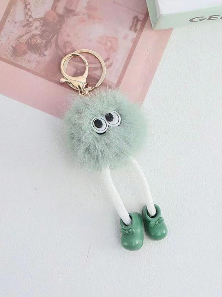 Cute Plush Keychain for Bags Backpacks Fluffy Kawaii Bag Charm Pendant Y2K Coquette Gift for Women Girls Thanksgiving Christmas