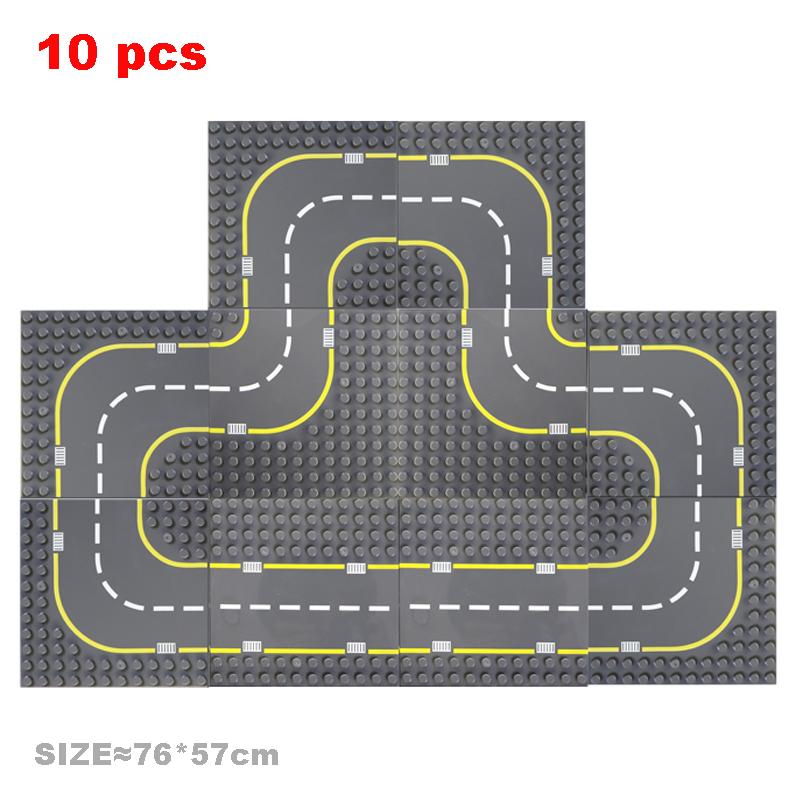 Big Particles Building Blocks City Construct Road Street Base Plates Sets Diy Bricks Accessories Educational Toys For Children