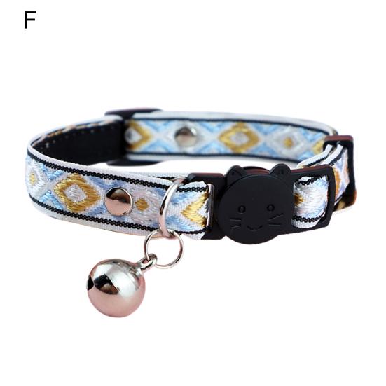Pet Necklace Colorful Grids Pattern Anti-suffocation Fine Workmanship Breakaway Pet Cats Collars