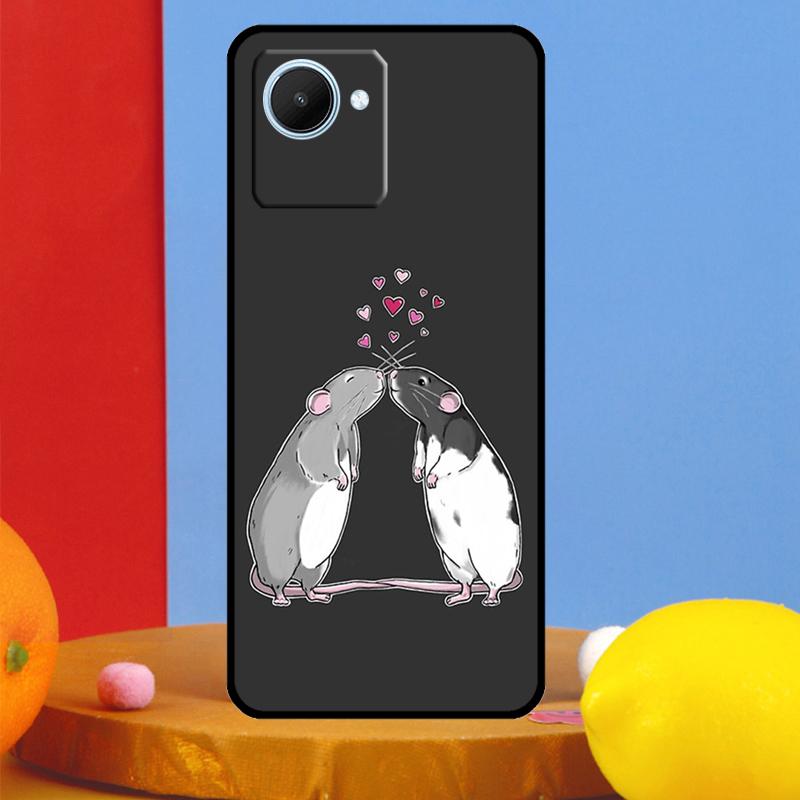 Cute Cartoon Animal Rat For Realme C75 C71 C55 C53 C67 C61 C33 C63 C51 10 11 12 13 14 15 Pro Plus C65 GT7 Pro Case