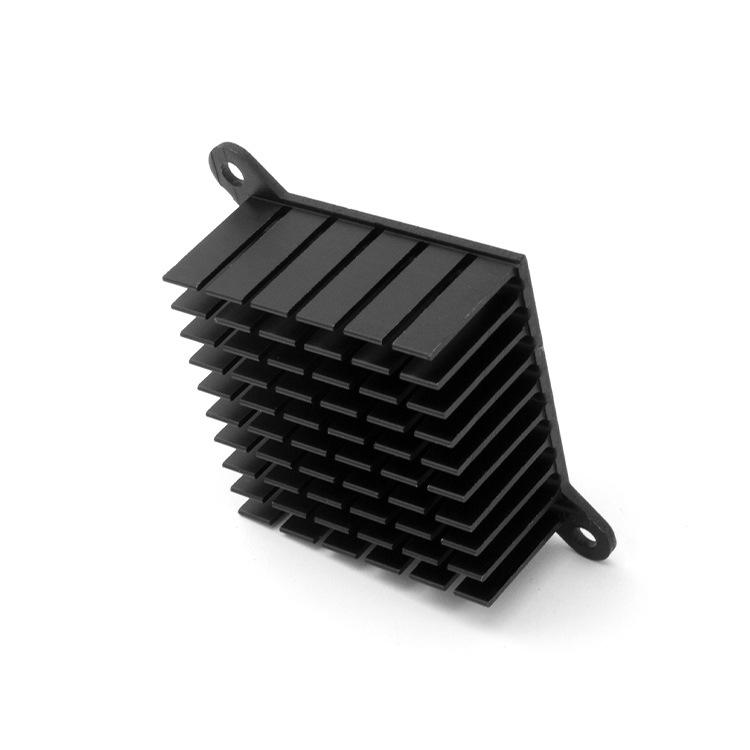 Black Aluminum Alloy Heat Sink, 38x38x18MM - High Power Thermal Conductive Sheet, DIY Compatible