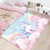 Pink Cute Unicorn Carpet Children's Bedroom Soft Rug Kid Rooms Bedside Carpet Living Room Decorative Colorful Mat Non-slip