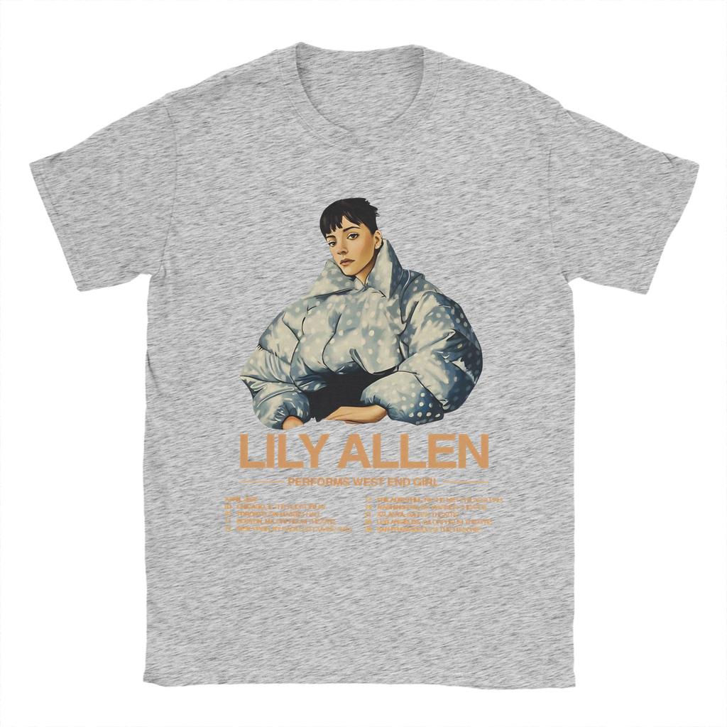 Hipster Lily Allen West End Girl Tour 2026 T-shirts för Unisex Rund Hals Ren T-shirt Kortärmad T-shirt Plus Size Kläder