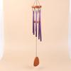 1 buc Clopoței de vânt din țevi de aluminiu cu 6 tuburi, clasici, cu cârlig și etichetă de agățat din lemn, Decorațiune pentru balcon, hol, Cadou de ziua de naștere
