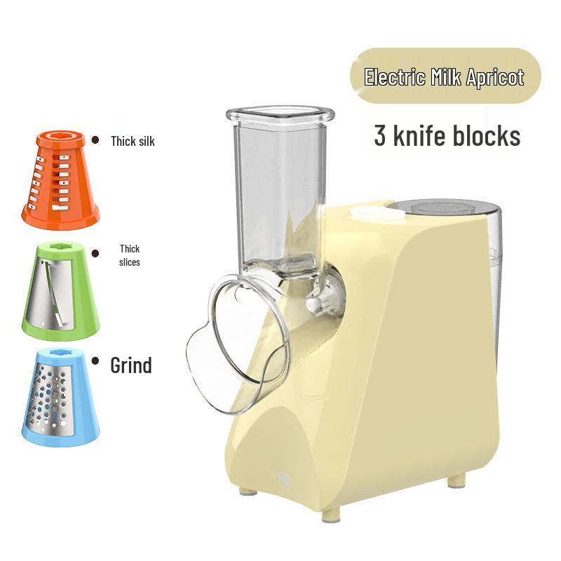 Multifunctional Electric Vegetable Cutter: Slicer, Shredder, Peeler, Grater for Kitchen Use