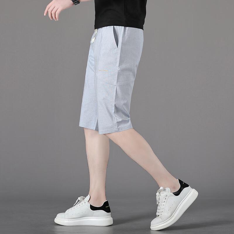 Men's Linen Blend Casual Summer Shorts