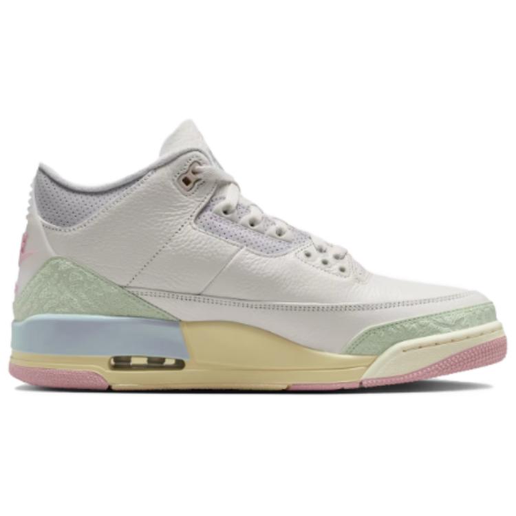 Air Jordan 3 Retro Spring Is In The Air Men Sneakers White Sail Jade-Aura-Aura-Iced-Carmine-Muslin-Iris-Whisper IF4396-100