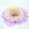Summer straw hat big brim fashionable flower sweet seaside vacation beach breathable sun protection sun hat women's