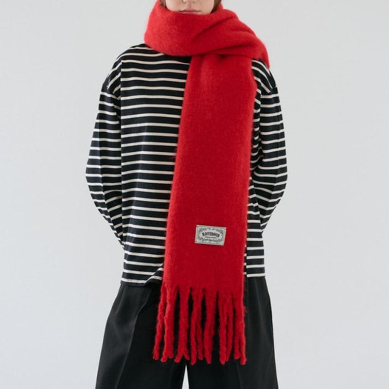 RAVEROUS Weicher gebürsteter Schal_Rot