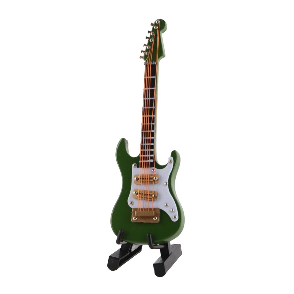 Electric Guitar Ornaments Miniature Decoration Mini Musical Instrument Model Gift 10cm